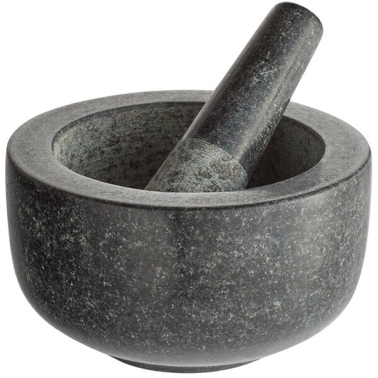 Black Granite Mortar & Pestle 7in