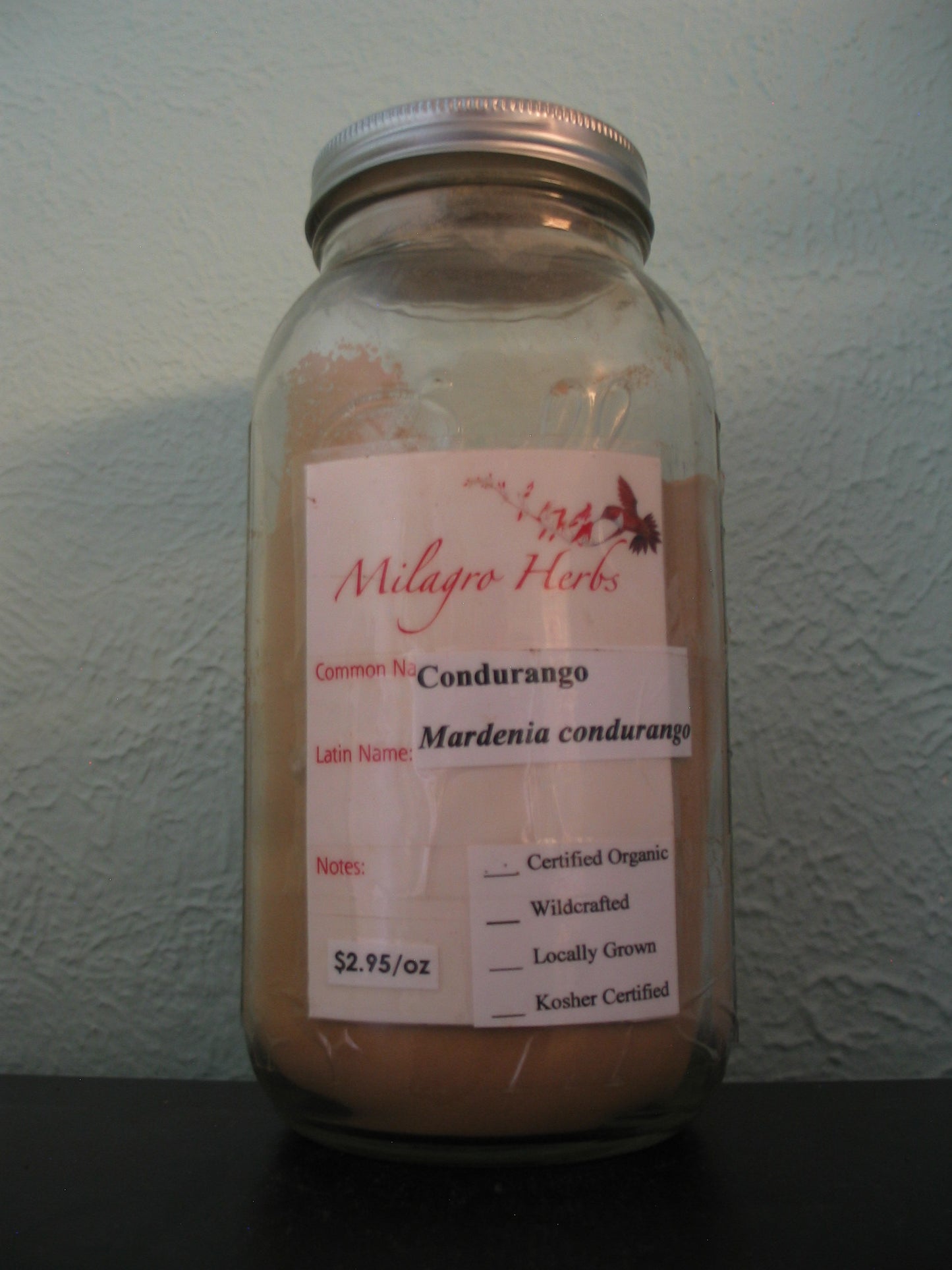 Condurango Powder (Dried) - Wildcrafted