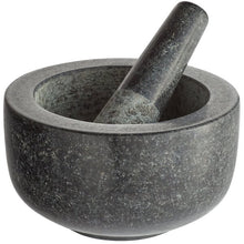 Black Granite Mortar & Pestle 7in - Milagro Herbs - Handmade Organic Herbal Remedies & Medicinal Plants