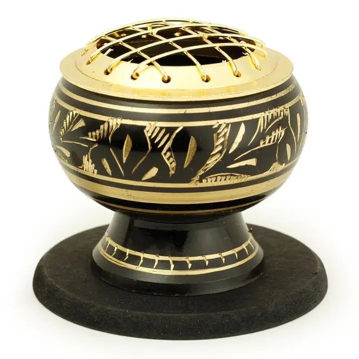 Black Brass Incense Burner