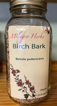 Birch Bark (Dried) - Organic - Milagro Herbs - Handmade Organic Herbal Remedies & Medicinal Plants