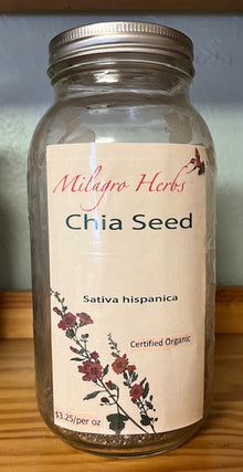 Chia seed - Organic - Milagro Herbs - Handmade Organic Herbal Remedies & Medicinal Plants