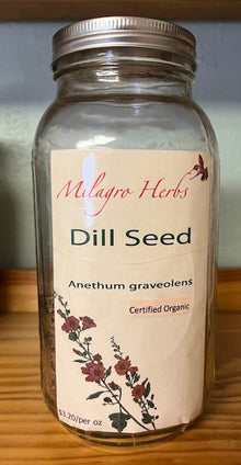 Dill seed (Dried) - Organic - Milagro Herbs - Handmade Organic Herbal Remedies & Medicinal Plants