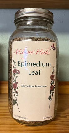 Epimedium Leaf (Dried) - Organic - Milagro Herbs - Handmade Organic Herbal Remedies & Medicinal Plants