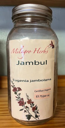 Jambul (Dried) - Organic - Milagro Herbs - Handmade Organic Herbal Remedies & Medicinal Plants