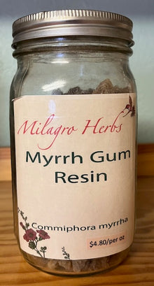 Myrrh Gum Resin - Milagro Herbs - Handmade Organic Herbal Remedies & Medicinal Plants