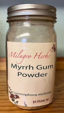 Myrrh Gum Powder - Milagro Herbs - Handmade Organic Herbal Remedies & Medicinal Plants