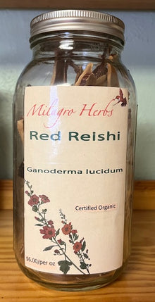 Reishi (Red) Mushroom Slices - Organic - Milagro Herbs - Handmade Organic Herbal Remedies & Medicinal Plants