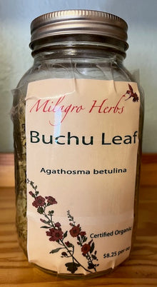 Buchu Leaf (dried) - Organic - Milagro Herbs - Handmade Organic Herbal Remedies & Medicinal Plants