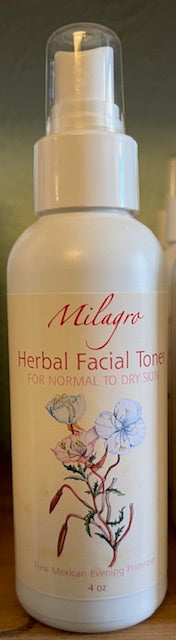Herbal Facial Toner- For Normal to Dry Skin - Milagro Herbs - Handmade Organic Herbal Remedies & Medicinal Plants
