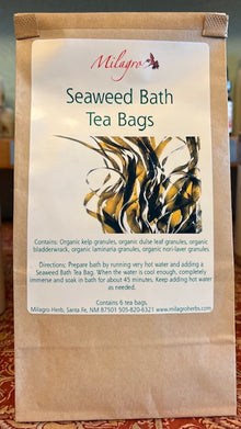 Seaweed Bath Tea Bags - Organic - Milagro Herbs - Handmade Organic Herbal Remedies & Medicinal Plants