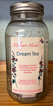 Dream Tea - Organic - Milagro Herbs - Handmade Organic Herbal Remedies & Medicinal Plants