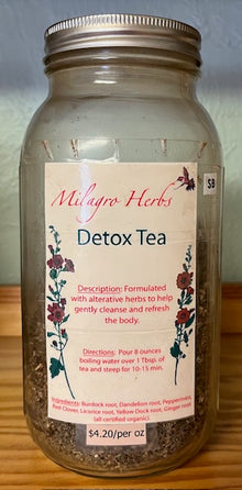 Detox Tea - Organic - Milagro Herbs - Handmade Organic Herbal Remedies & Medicinal Plants