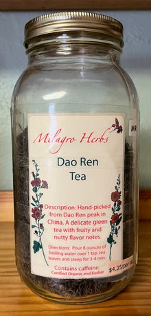 Dao Ren Tea - Organic - Milagro Herbs - Handmade Organic Herbal Remedies & Medicinal Plants
