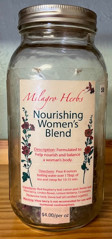 Nourishing Women's Tea - Organic - Milagro Herbs - Handmade Organic Herbal Remedies & Medicinal Plants