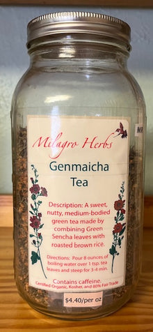 Genmaicha Tea - Organic - Milagro Herbs - Handmade Organic Herbal Remedies & Medicinal Plants