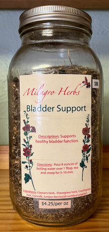 Bladder Support Tea - Organic - Milagro Herbs - Handmade Organic Herbal Remedies & Medicinal Plants