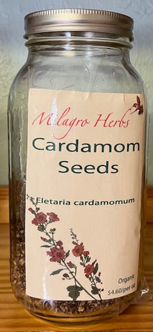 Cardamom Hulled Seeds (Dried) - Organic - Milagro Herbs - Handmade Organic Herbal Remedies & Medicinal Plants