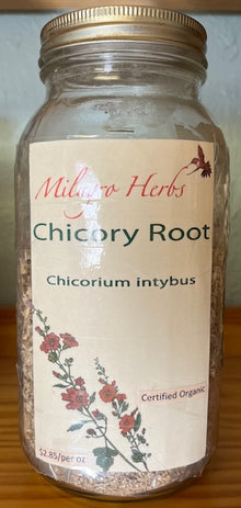 Chicory root (Dried) - Organic - Milagro Herbs - Handmade Organic Herbal Remedies & Medicinal Plants
