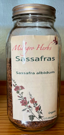 Sassafras (Dried) - Organic - Milagro Herbs - Handmade Organic Herbal Remedies & Medicinal Plants