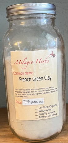French Green Clay - Milagro Herbs - Handmade Organic Herbal Remedies & Medicinal Plants