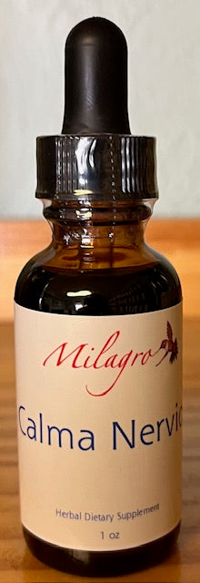Calma Nervious Tincture 1oz - Milagro Herbs - Handmade Organic Herbal Remedies & Medicinal Plants