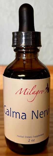 Calma Nervios Tincture 2oz - Milagro Herbs - Handmade Organic Herbal Remedies & Medicinal Plants