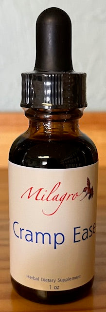 Cramp Ease Tincture 1oz - Milagro Herbs - Handmade Organic Herbal Remedies & Medicinal Plants