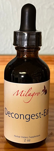 Decongest-Ease Tincture 2oz - Milagro Herbs - Handmade Organic Herbal Remedies & Medicinal Plants