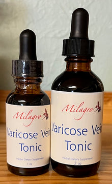 Varicose Vein Tonic Tincture - Milagro Herbs - Handmade Organic Herbal Remedies & Medicinal Plants