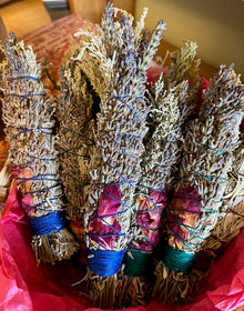 Desert Sage, Juniper, Rosemary, Lavender Smudge Sticks - Milagro Herbs - Handmade Organic Herbal Remedies & Medicinal Plants