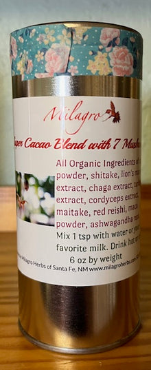 Super Cacao Blend with 7 Mushrooms - Milagro Herbs - Handmade Organic Herbal Remedies & Medicinal Plants