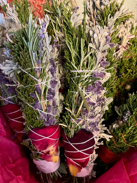 Desert Sage, Rosemary, Juniper, Rose & Russian Sage Smudge Sticks