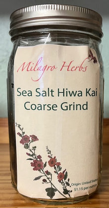 Hiwa Kai (Black) Sea Salt - Coarse - Milagro Herbs - Handmade Organic Herbal Remedies & Medicinal Plants