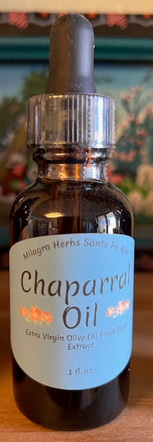 Chapparal Infused Oil 1oz - Milagro Herbs - Handmade Organic Herbal Remedies & Medicinal Plants