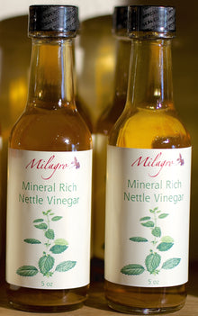 Mineral Rich Nettle Vinegar - Milagro Herbs - Handmade Organic Herbal Remedies & Medicinal Plants
