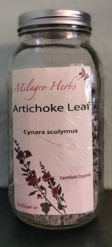 Artichoke Leaf (Dried) - Organic - Milagro Herbs - Handmade Organic Herbal Remedies & Medicinal Plants