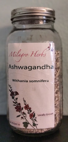 Ashwagandha Root (Dried) - Organic - Milagro Herbs - Handmade Organic Herbal Remedies & Medicinal Plants