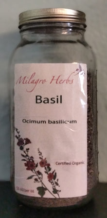 Basil (Dried) - Organic - Milagro Herbs - Handmade Organic Herbal Remedies & Medicinal Plants
