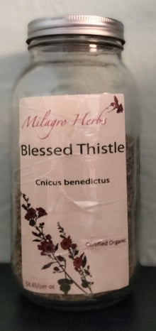 Blessed Thistle (Dried) - Organic - Milagro Herbs - Handmade Organic Herbal Remedies & Medicinal Plants