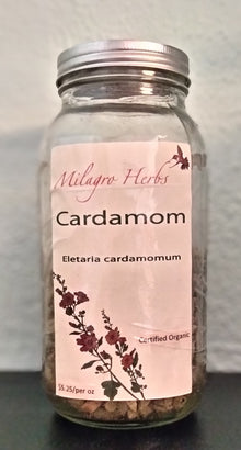 Cardamom Pods (Dried) - Organic - Milagro Herbs - Handmade Organic Herbal Remedies & Medicinal Plants