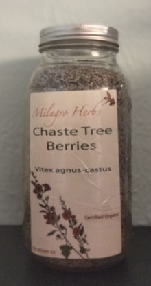 Chaste tree berries (Dried) - Organic - Milagro Herbs - Handmade Organic Herbal Remedies & Medicinal Plants