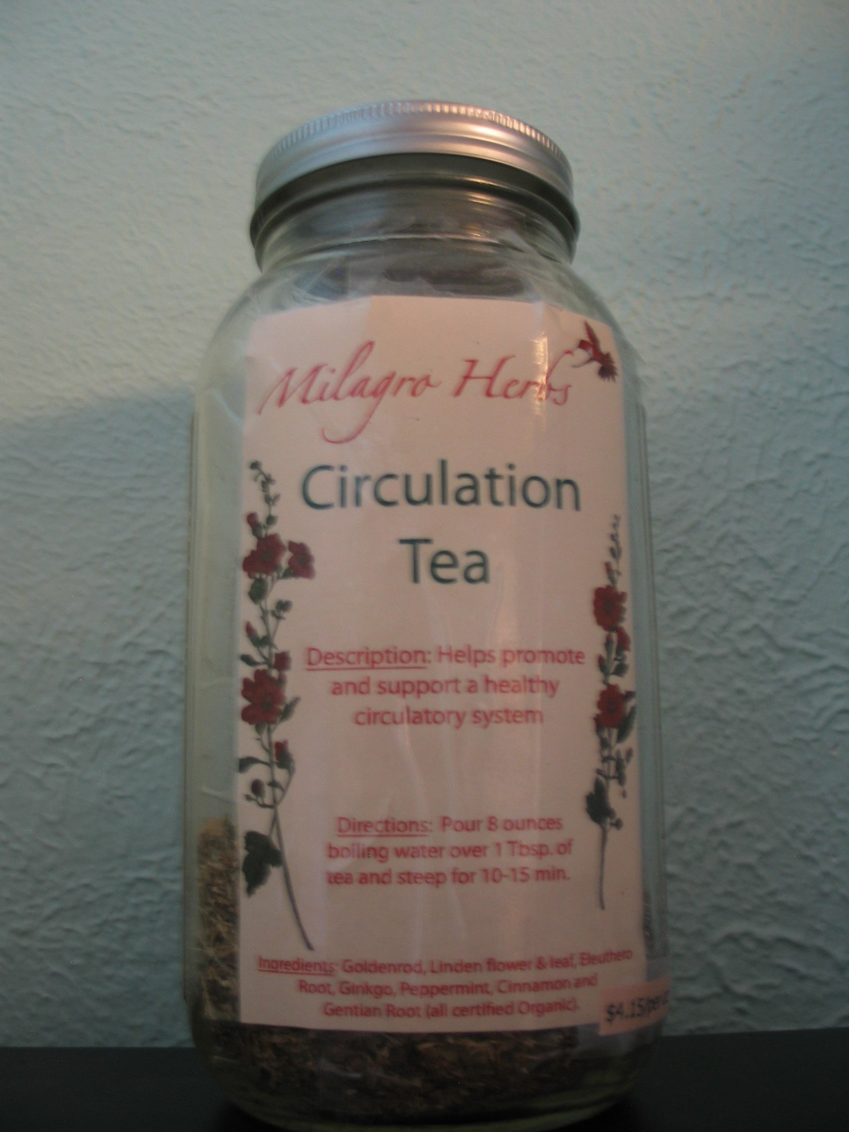 Circulation Tea Circulation Tea - Organic - Herbal Remedies – Milagro Herbs