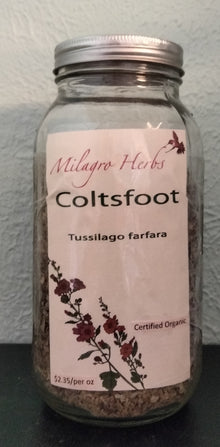 Coltsfoot (Dried) - Organic - Milagro Herbs - Handmade Organic Herbal Remedies & Medicinal Plants