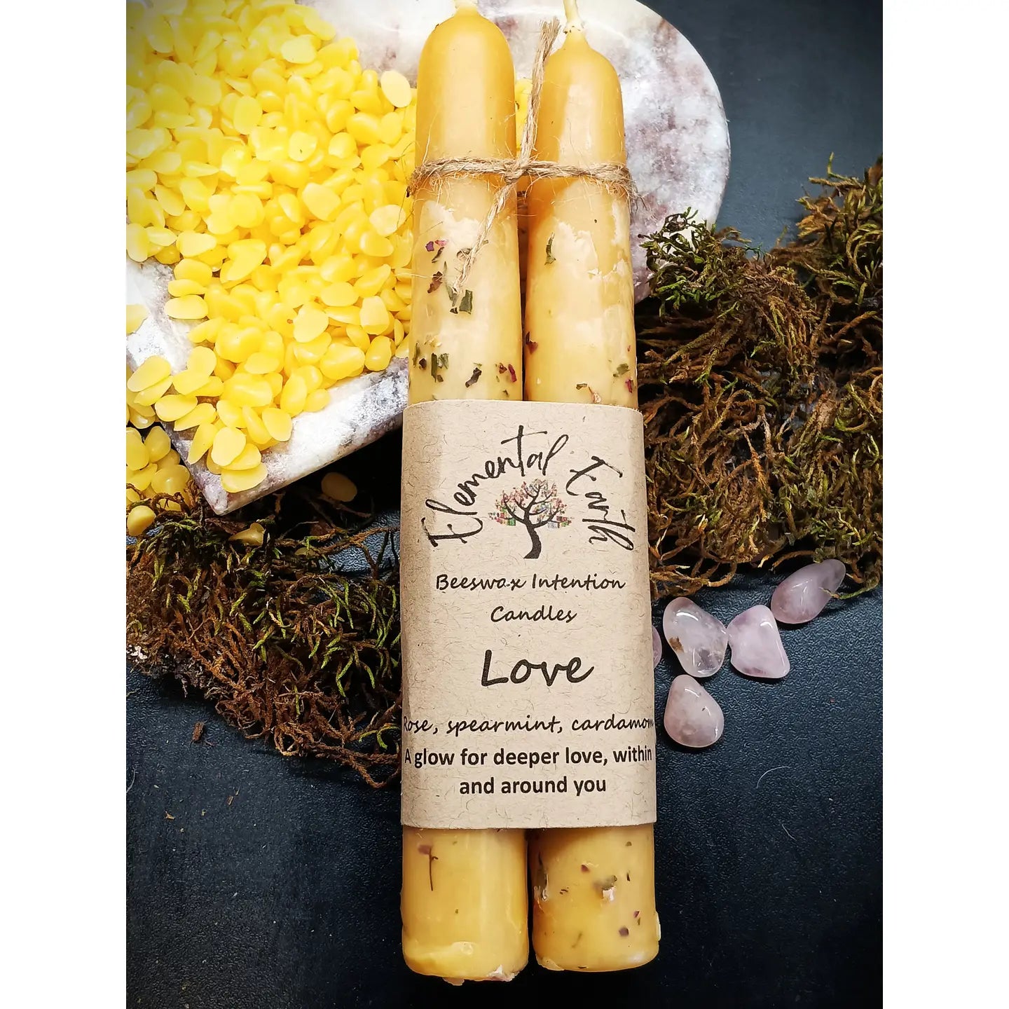 Beeswax Love Intention Candles