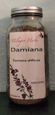 Damiana (Dried) - Organic - Milagro Herbs - Handmade Organic Herbal Remedies & Medicinal Plants