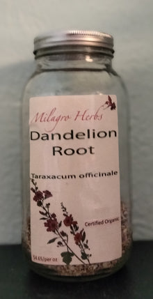 Dandelion root (Dried) - Organic - Milagro Herbs - Handmade Organic Herbal Remedies & Medicinal Plants