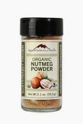 Nutmeg Powder Jar - Organic - Milagro Herbs - Handmade Organic Herbal Remedies & Medicinal Plants