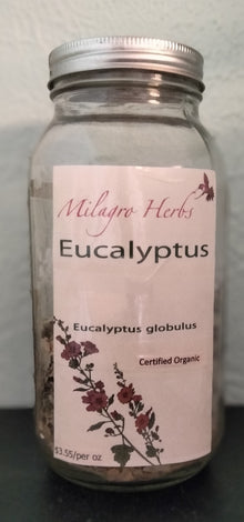 Eucalyptus (Dried) - Organic - Milagro Herbs - Handmade Organic Herbal Remedies & Medicinal Plants