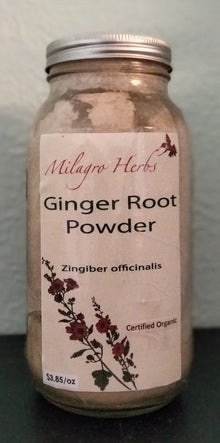 Ginger Root Powder - Organic - Milagro Herbs - Handmade Organic Herbal Remedies & Medicinal Plants